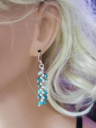 As Seen on TV Jane the Virgin Sterling Silver Turquoise Wire Wrapped Earrings