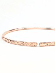 Bare Copper Hammer Textured Bangle