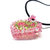 Beaded Open 3-D Crystal Heart Necklace