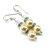 Bridal Sterling Silver Stacked Crystal and Pearl Earrings - Multi