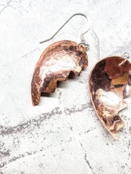 Broken Heart Earrings from Sculpted Copper