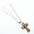 Chained Hammered Copper Cross Necklace For Him Or Her - Multi