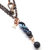 Child Abuse Prevention Awareness Gemstone Pendant With Lava Rock Bead Charm - Multi