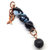 Child Abuse Prevention Awareness Gemstone Pendant With Lava Rock Bead Charm - Multi