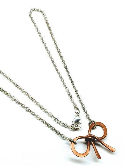Alexa Martha Designs Copper and Silver Wire Wrapped Bow Tie Necklace product