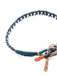 Copper Breast Cancer Awareness Ribbon Bracelet - Multi