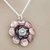 Copper Crystal Flower Spinner Necklace