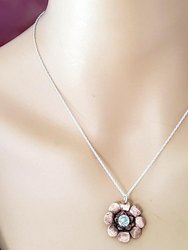 Copper Crystal Flower Spinner Necklace