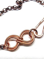 Copper Double Infinity Chain Bracelet For Him and Her