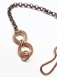 Copper Double Infinity Chain Bracelet For Him and Her