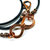 Copper Double Infinity Gender Neutral Leather Wrap Bracelet