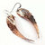 Copper Hammer Pattern Sculpted Angel Wings Earrings - Copper