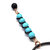 Copper Spiral Turquoise Wand Pendant With Essential Oil Lava Rock Bead Charm