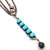 Copper Spiral Turquoise Wand Pendant With Essential Oil Lava Rock Bead Charm - Multi