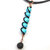 Copper Spiral Turquoise Wand Pendant With Essential Oil Lava Rock Bead Charm
