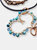 Copper Turquoise Wire Sculpted Heart Necklace