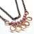 Copper Wire Wrapped Sculpted Pink Gemstone Necklace - Multi