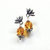 Crystal Pineapple Earrings - Multi