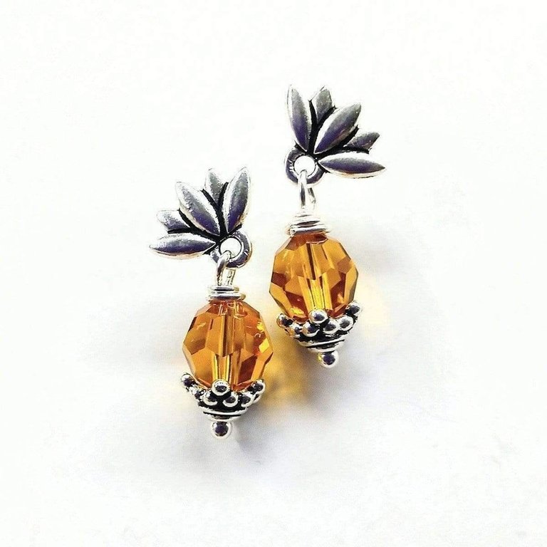 Crystal Pineapple Earrings - Multi