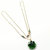 Dark Green Sparkly Swarovski Crystal Lucky Clover Necklace
