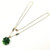 Dark Green Sparkly Swarovski Crystal Lucky Clover Necklace