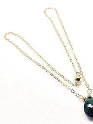 Emerald Pear Drop Necklace