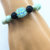 Glamorous Mint Green Amazonite Gemstone Crystal Lava Rock Bracelet