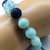 Glamorous Mint Green Amazonite Gemstone Crystal Lava Rock Bracelet