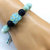 Glamorous Mint Green Amazonite Gemstone Crystal Lava Rock Bracelet