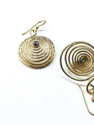 Gold Filled 14CT Crystal Spiral Earrings