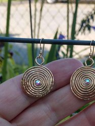 Gold Filled 14CT Crystal Spiral Earrings