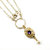 Gold Filled Purple Crystal Circle Necklace