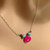 Gold Filled Turquoise and Pink Gemstone Drop Necklace