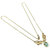 Gold Filled Wire Sculpted Mint Gemstone Drop Necklace - Gold/Mint