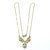 Gold Filled Wire Sculpted Mint Gemstone Drop Necklace