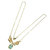 Gold Filled Wire Sculpted Mint Gemstone Drop Necklace