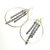 Gold Oval Hoop Crystal Chain Earrings
