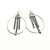 Gold Oval Hoop Crystal Chain Earrings - Multi