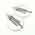 Gold Oval Hoop Crystal Chain Earrings