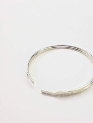 Hammered Sterling Silver Open Bangle