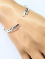 Hammered Sterling Silver Open Bangle