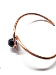 Handmade Copper Ribbon Child Abuse Awareness Teardrop Bangle