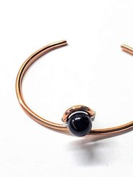 Handmade Copper Silver Ribbon Child Abuse Awareness Teardrop Bangle