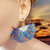 Handmade Rayon Silk Filigree Silk Fan Tassel Earrings