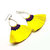 Hawaii Hula Skirt Fan Tassel Hoop Earrings - Bright Yellow