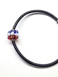 Him Or Her 4Th Of July Beaded Leather Bracelet