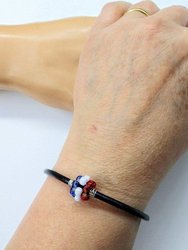 Him Or Her 4Th Of July Beaded Leather Bracelet