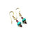 Hot Pink and Turquoise 14 K Gold Filled Earrings - Multi