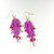 Hot Pink Tassel Chain Crystal Earrings