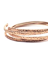 Interlocking Full Overlap Copper Bangle Set